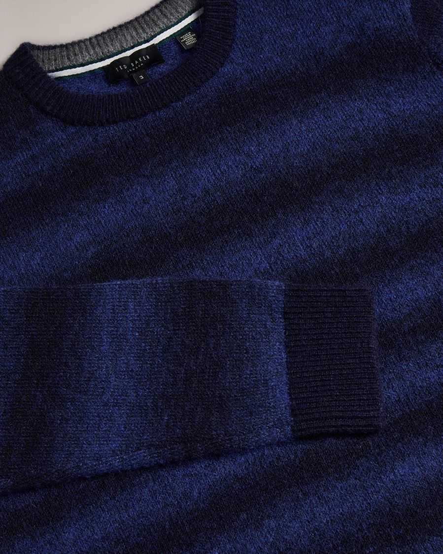 Ted Baker Abulti Regular Fit Striped Jumper Blue | 0786415-VQ