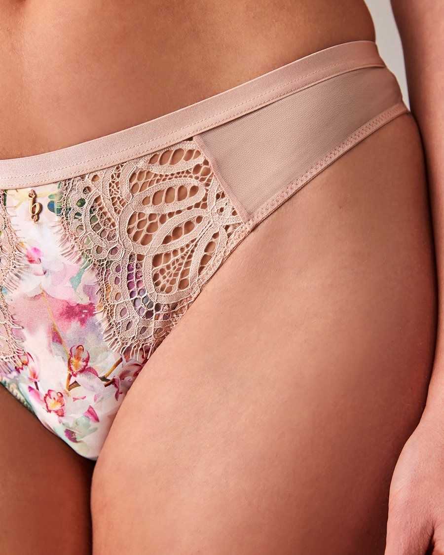 Ted Baker Acacio Watercolour Floral Brazilian Brief Pale Pink | 5130728-QD