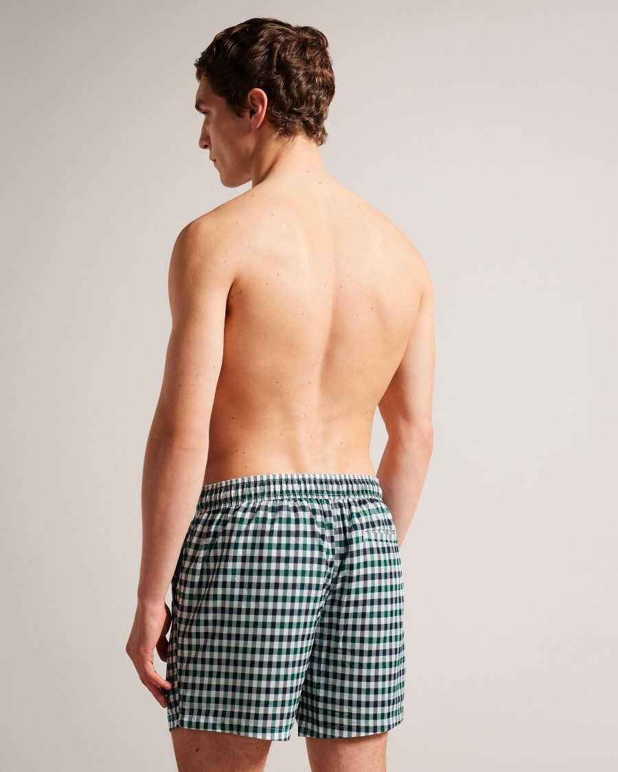 Ted Baker Addling Regular House Check Swim Shorts Navy | 3512670-MJ