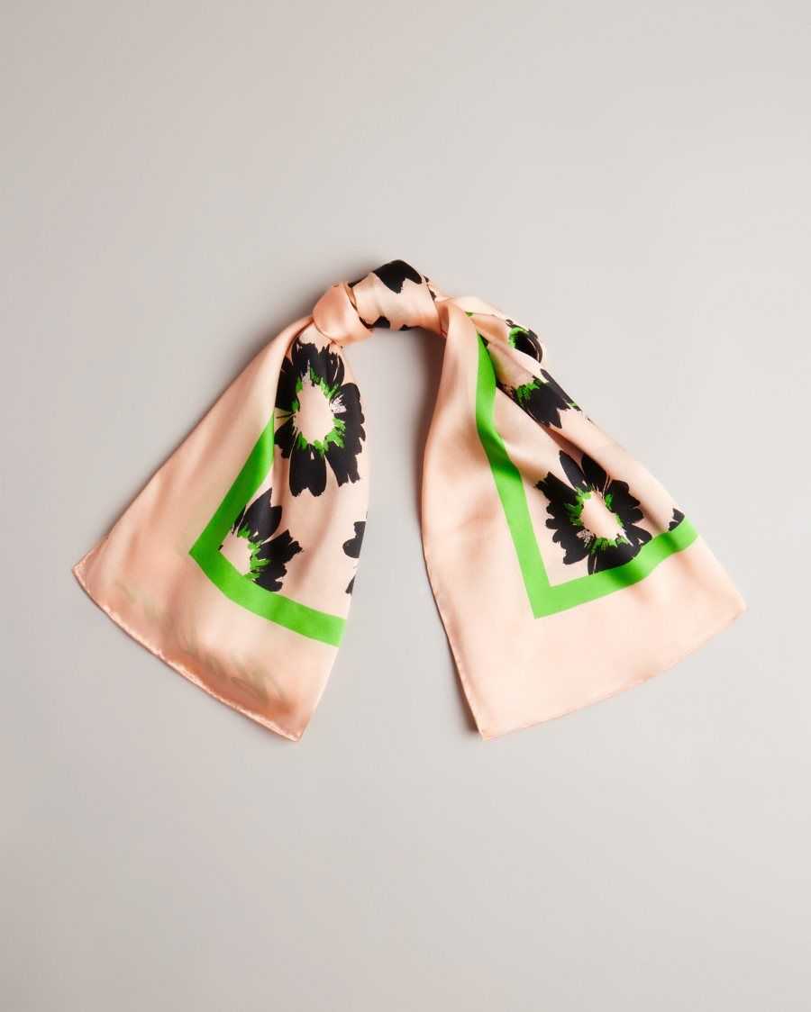 Ted Baker Agnesse Floral Printed Square Scarf Light Pink | 6045971-HE