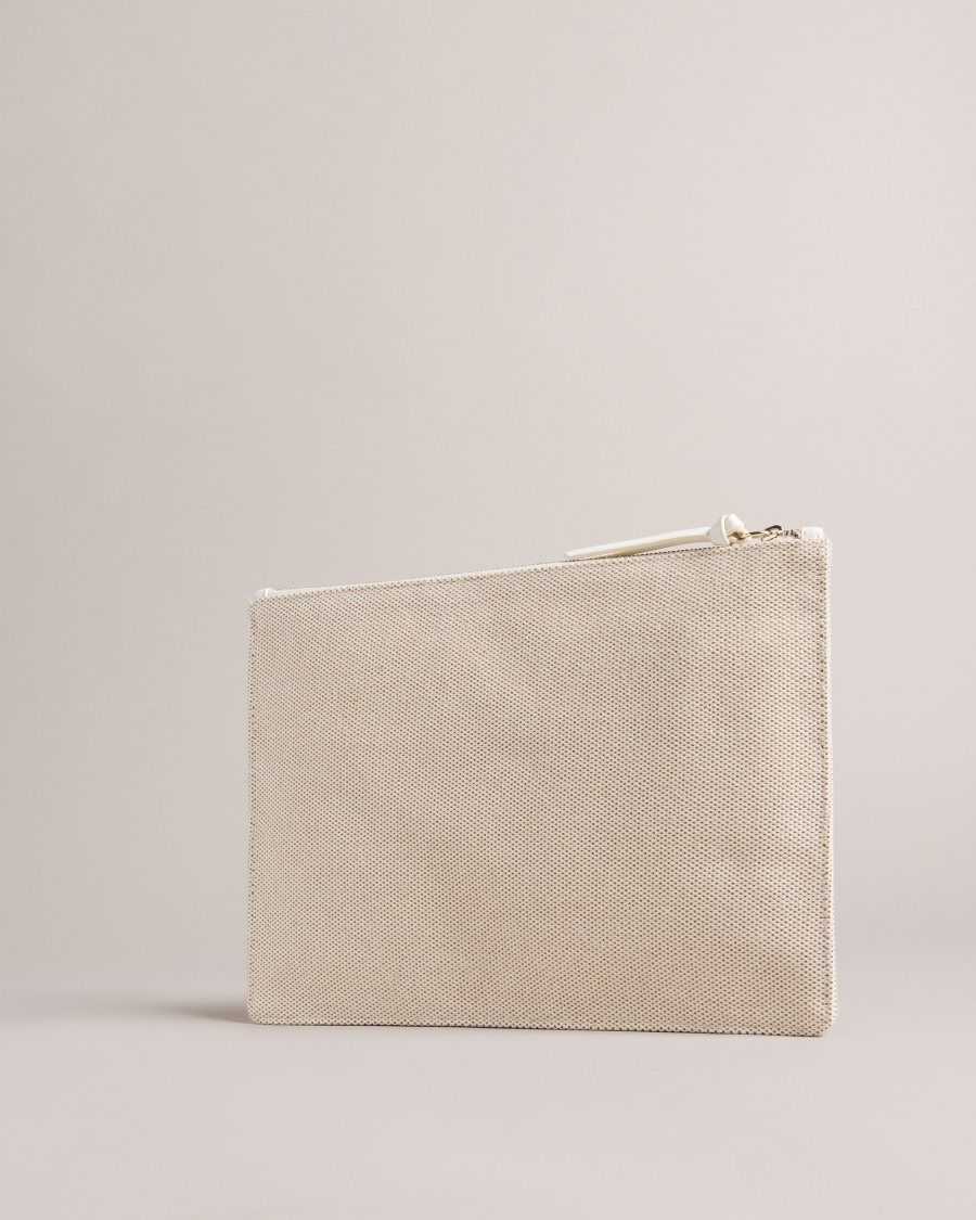 Ted Baker Aksina Canvas Pouch Ecru | 7492861-NM