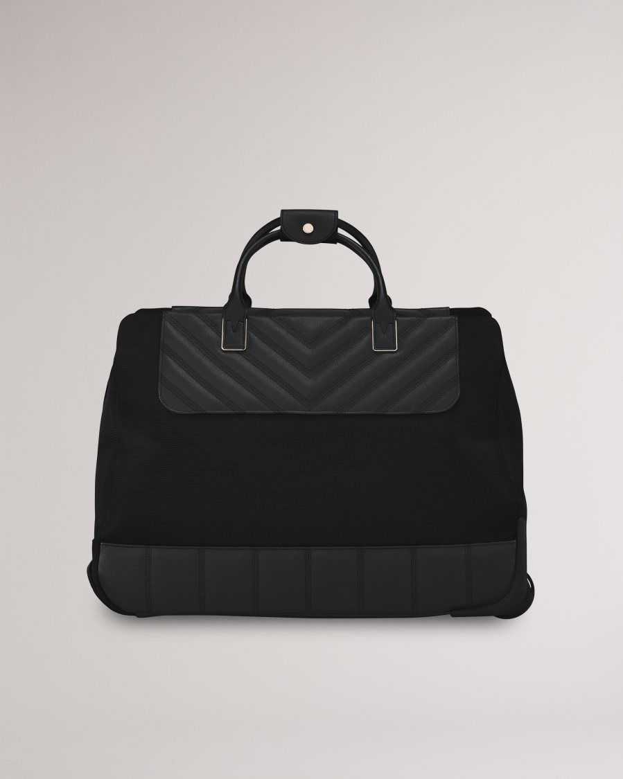 Ted Baker Alaia Softside Cabin Trolley Duffle Bag 34x49x24cm Black | 0796412-UY