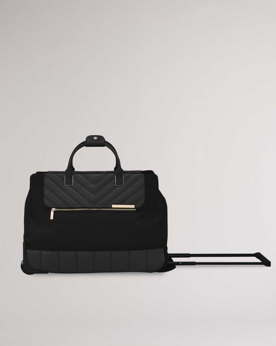 Ted Baker Alaia Softside Cabin Trolley Duffle Bag 34x49x24cm Black | 0796412-UY