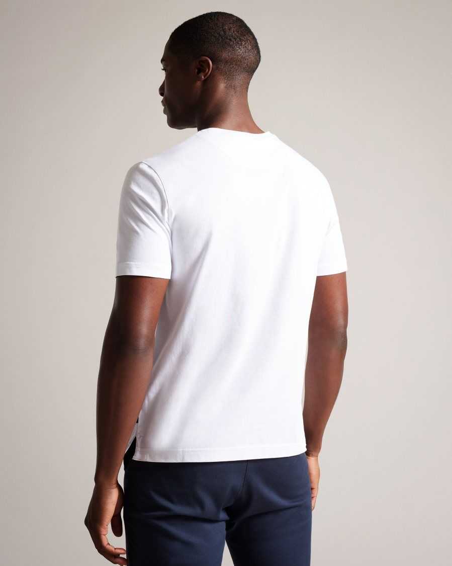 Ted Baker Alisbur Short Sleeve Branded T-Shirt White | 7601354-TO