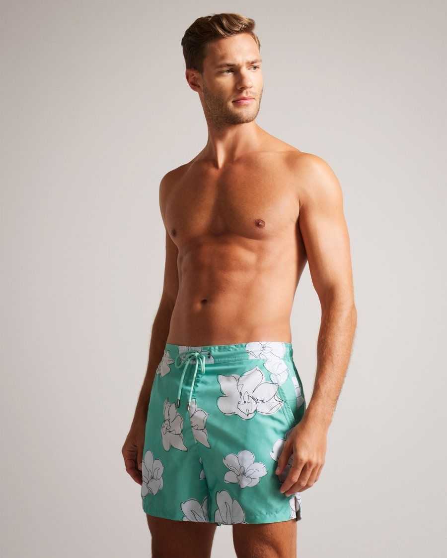 Ted Baker Ampbell Floral Swim Shorts Mint | 1078492-TK