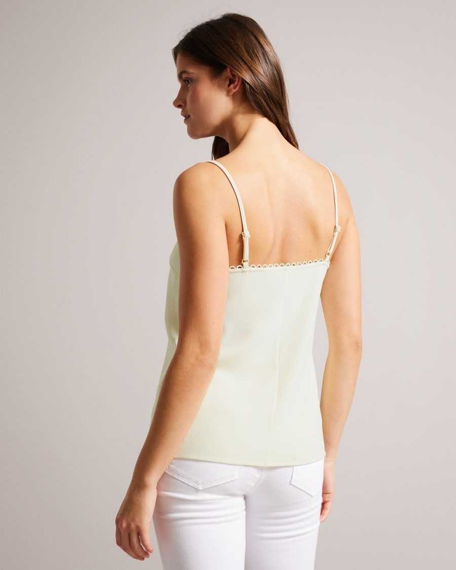 Ted Baker Andreno Strappy Cami With Looped Trims Light Yellow | 5891702-BW