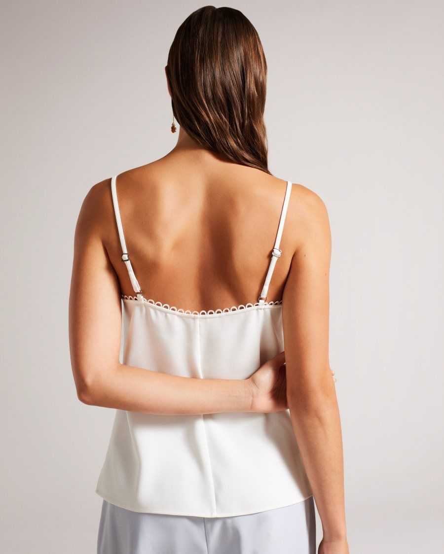 Ted Baker Andreno Strappy Cami With Looped Trims White | 7538064-MY