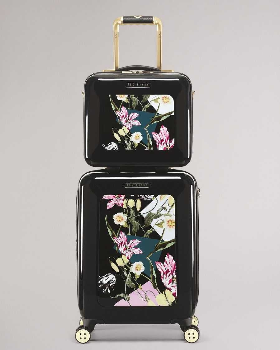 Ted Baker Anvil Spliced Floral Vanity Case Black | 4209816-GP