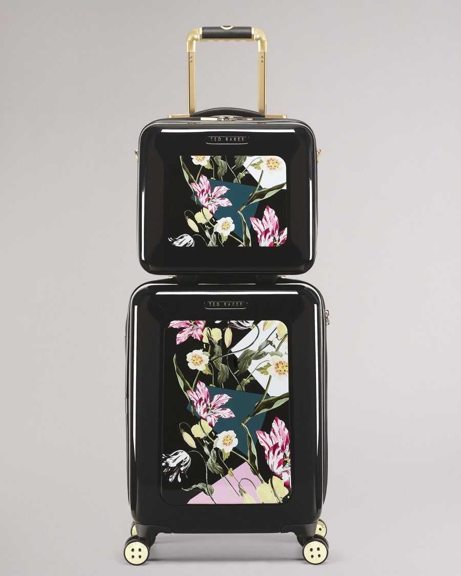 Ted Baker Anvil Spliced Floral Vanity Case Black | 6950743-HK