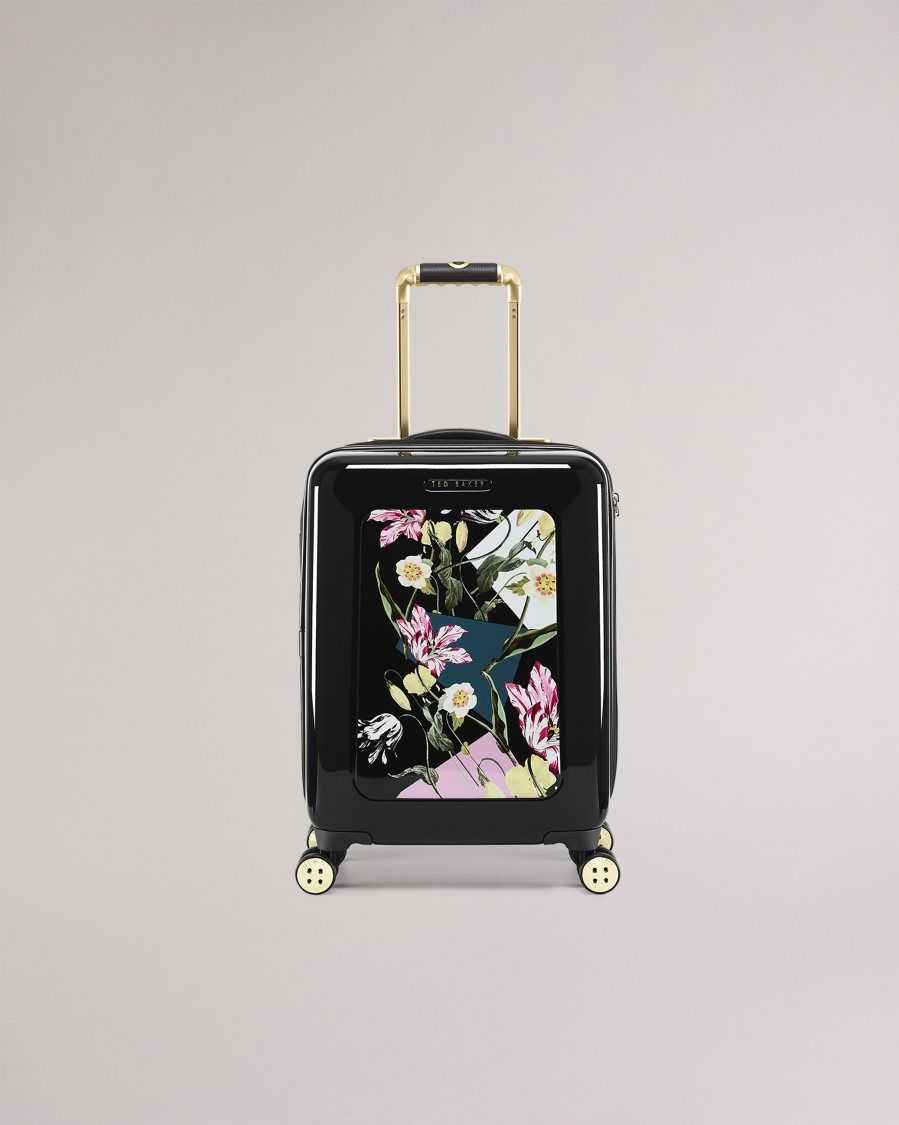 Ted Baker Anvila Spliced Floral Small Trolley Case Black | 3514872-EP