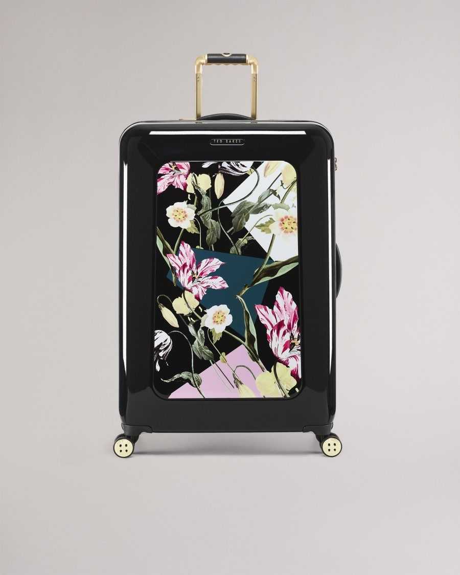 Ted Baker Anvilat Spliced Floral Large Trolley Case Black | 2174908-HW