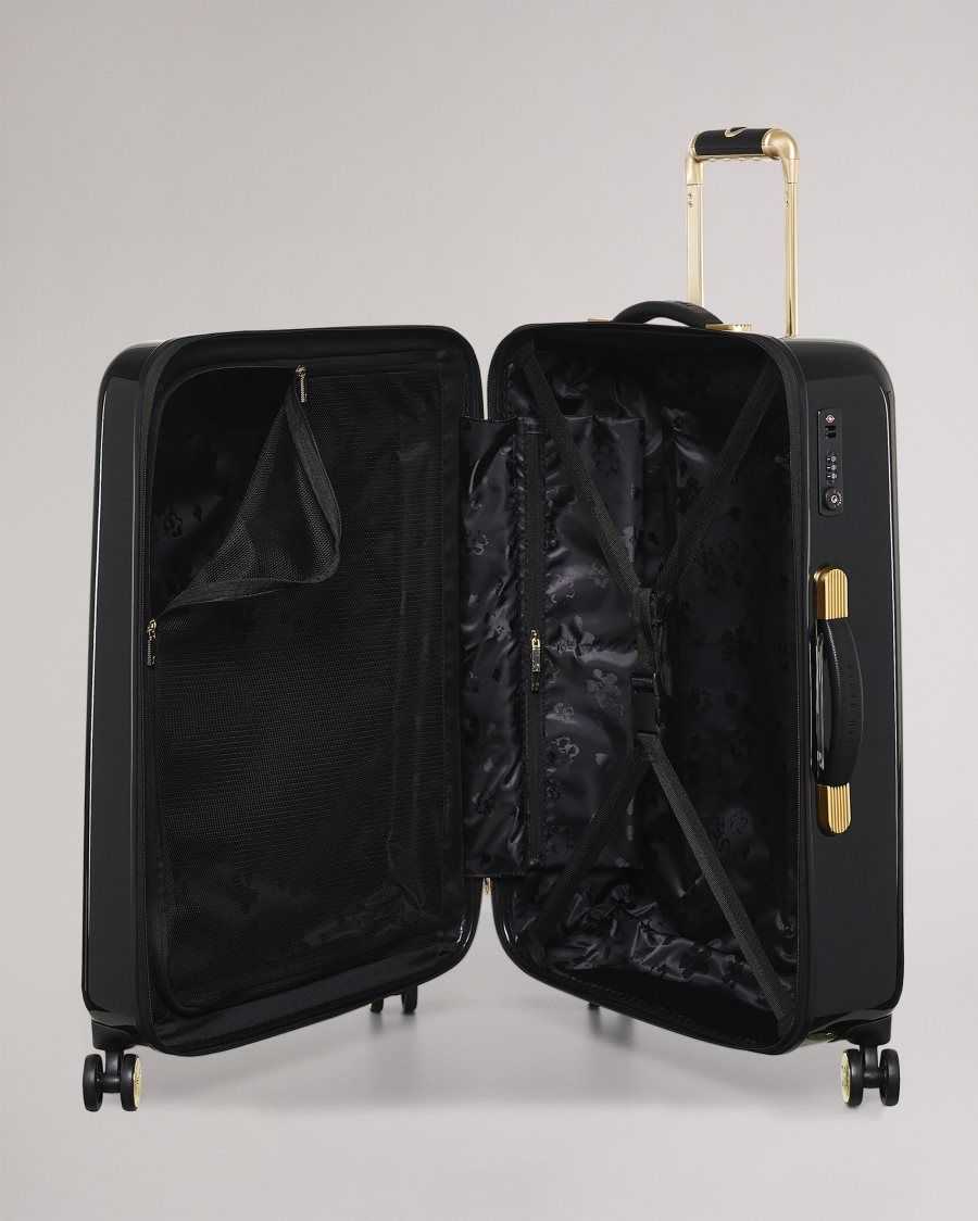 Ted Baker Anvilo Spliced Floral Medium Trolley Case Black | 5037186-DX