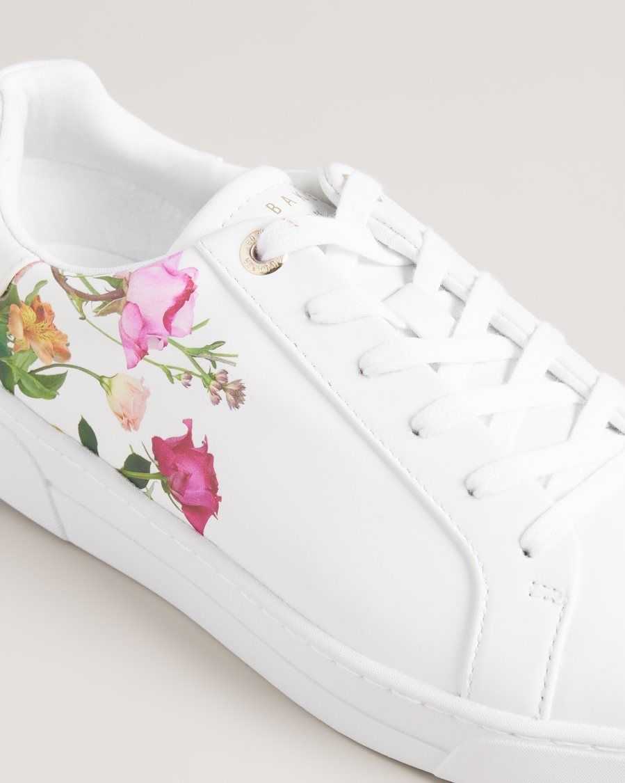 Ted Baker Artel Printed Floral Cupsole Trainers White | 7241639-XG