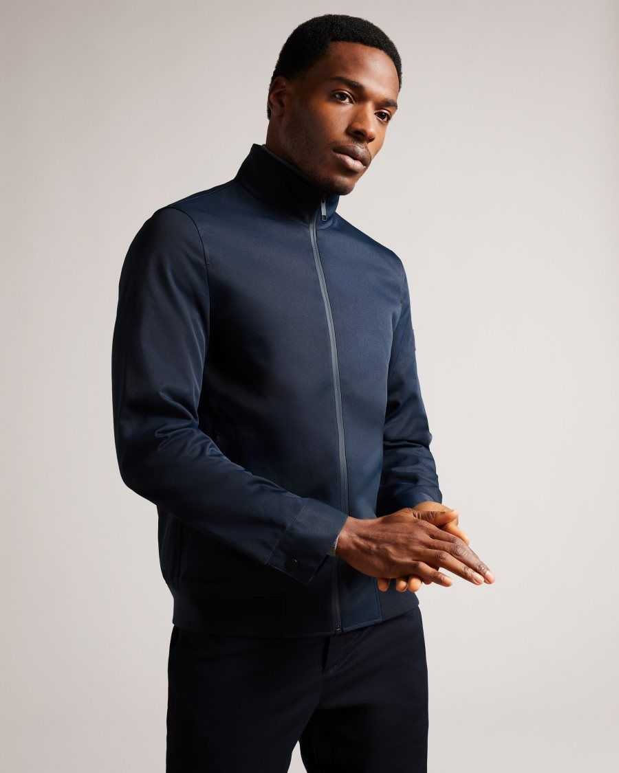 Ted Baker Arzona Nylon Bomber Jacket Navy | 4035127-LY