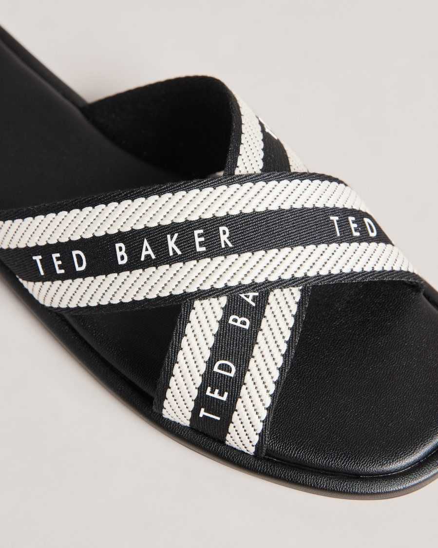 Ted Baker Ashika Webbing Strap Sandals Black | 7183069-NL