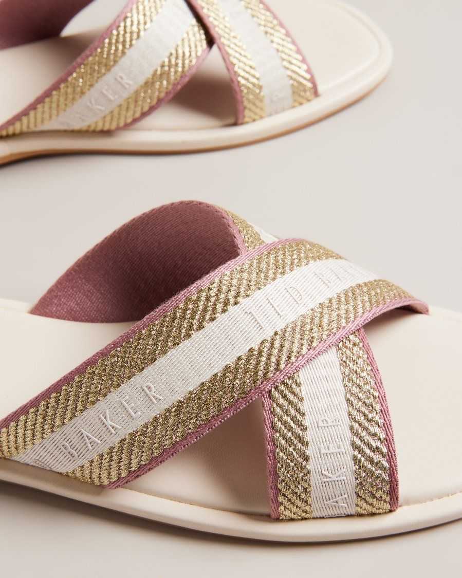 Ted Baker Ashika Webbing Strap Sandals Ivory | 2105367-QD