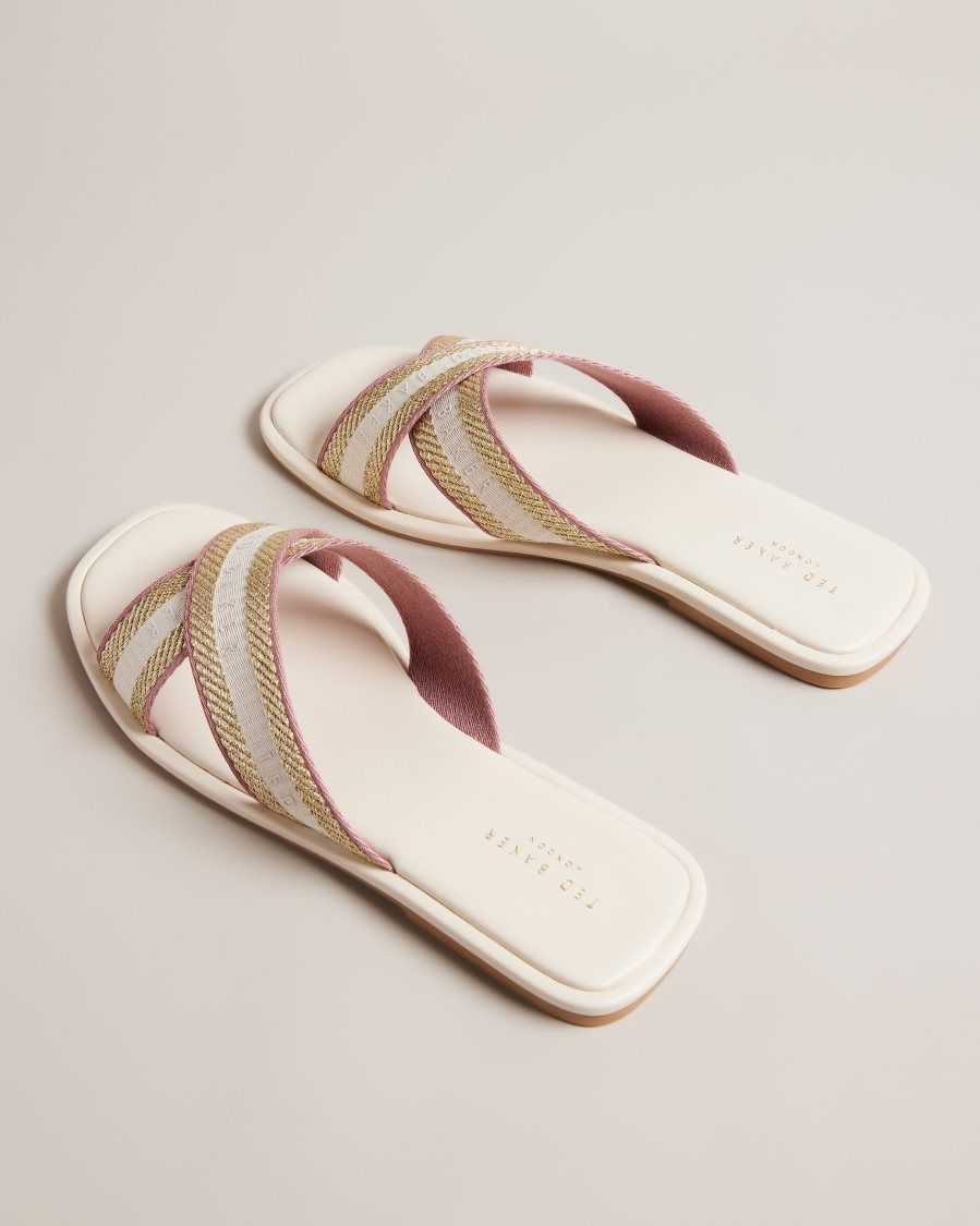 Ted Baker Ashika Webbing Strap Sandals Ivory | 2105367-QD