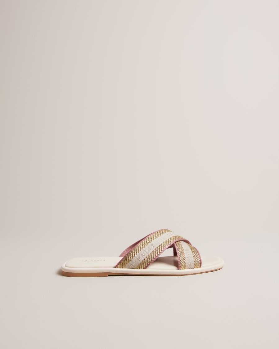 Ted Baker Ashika Webbing Strap Sandals Ivory | 2105367-QD