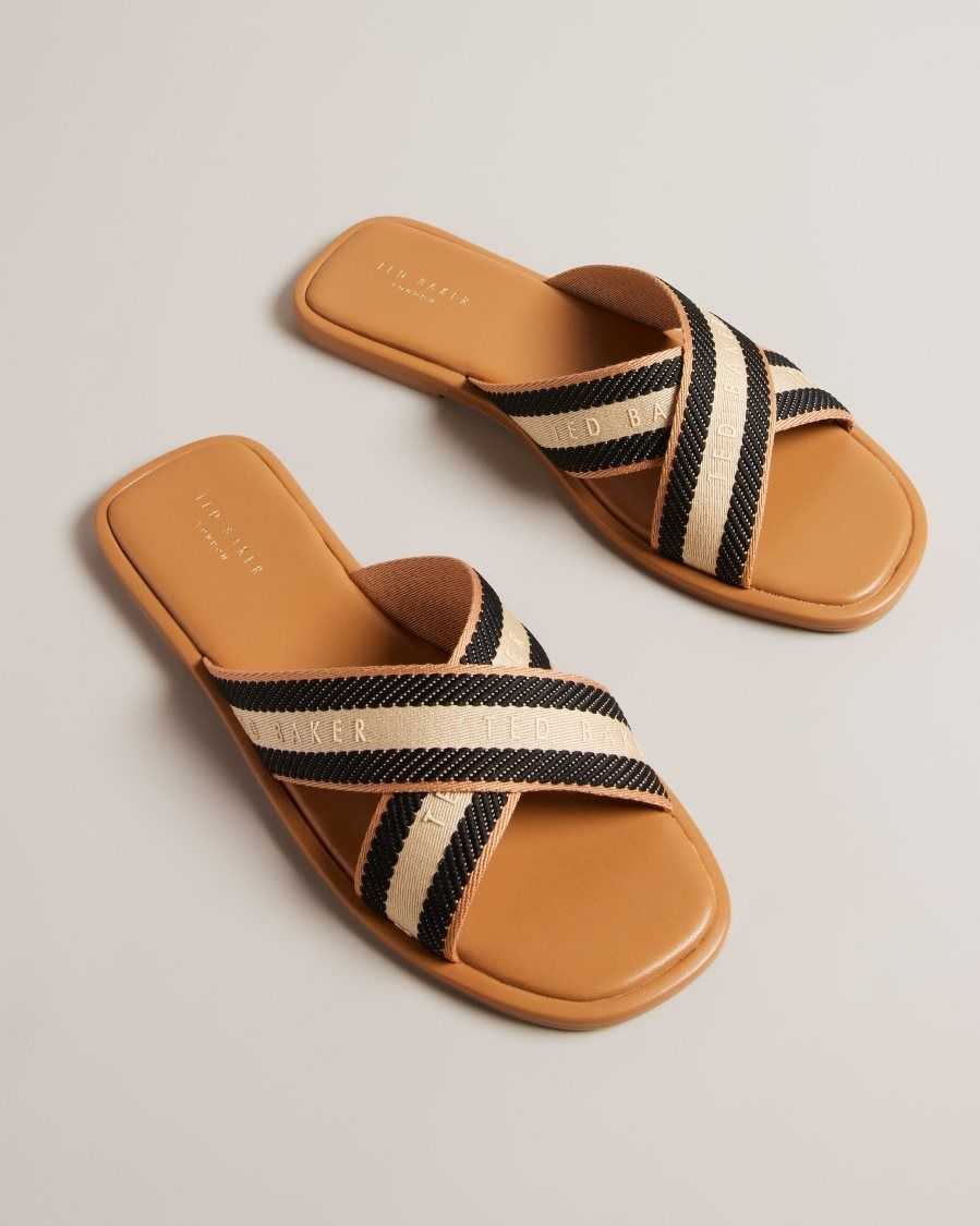 Ted Baker Ashika Webbing Strap Sandals Tan | 0315678-YI