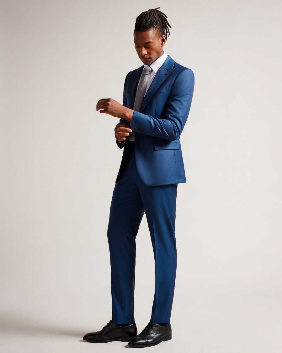 Ted Baker Atlowt Camburn Fit Trousers Bright Blue | 4261973-QV