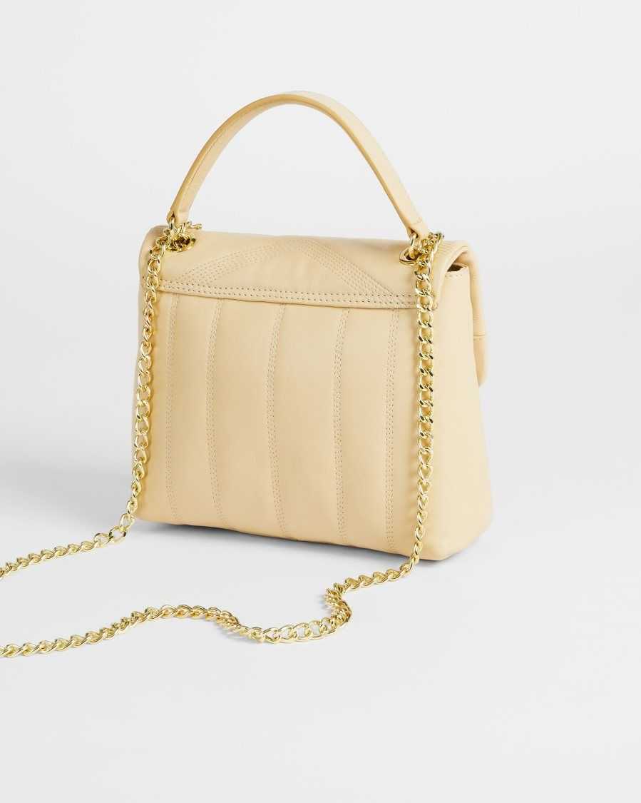 Ted Baker Ayalina Leather Quilted Mini Crossbody Bag Natural | 6258730-OT