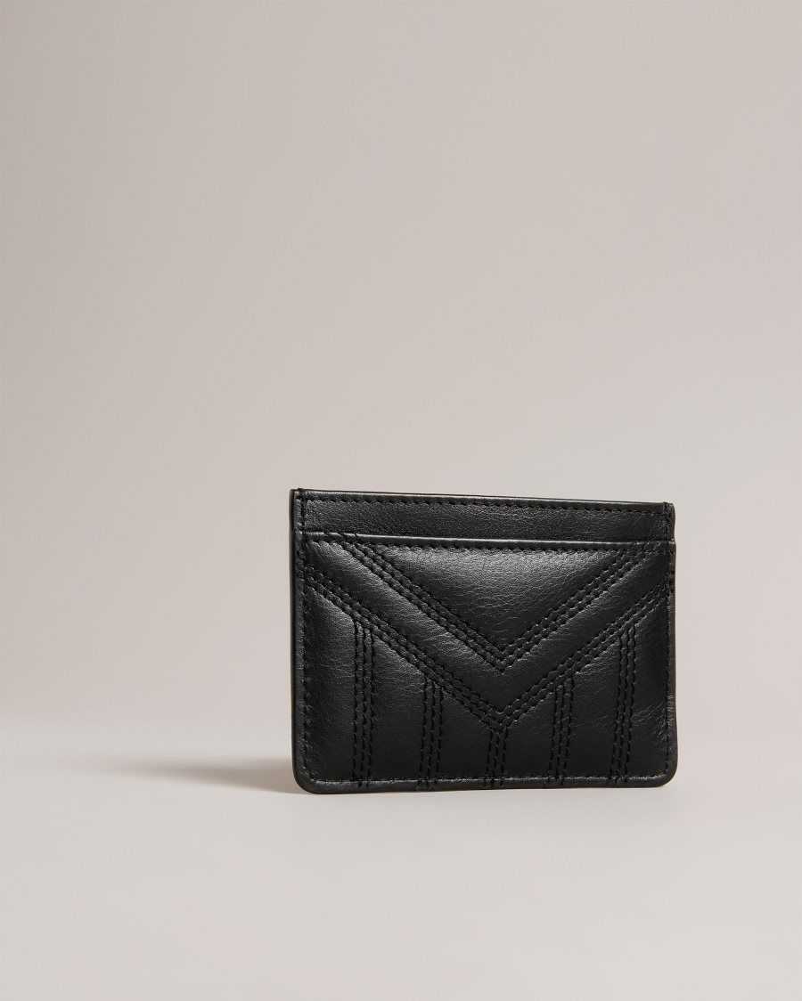 Ted Baker Ayani Quilted Leather Card Holder Black | 5028461-TA