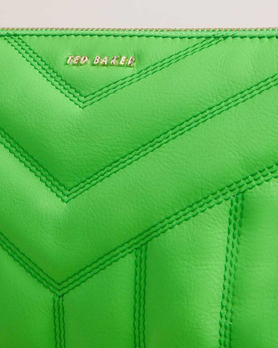 Ted Baker Ayasini Quilted Puffer Crossbody Bag Green | 7690823-UK