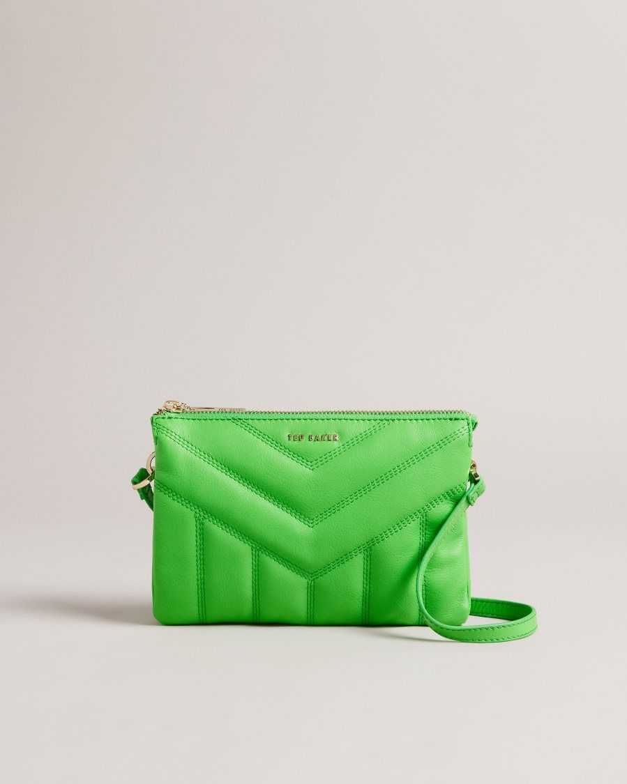 Ted Baker Ayasini Quilted Puffer Crossbody Bag Green | 7690823-UK