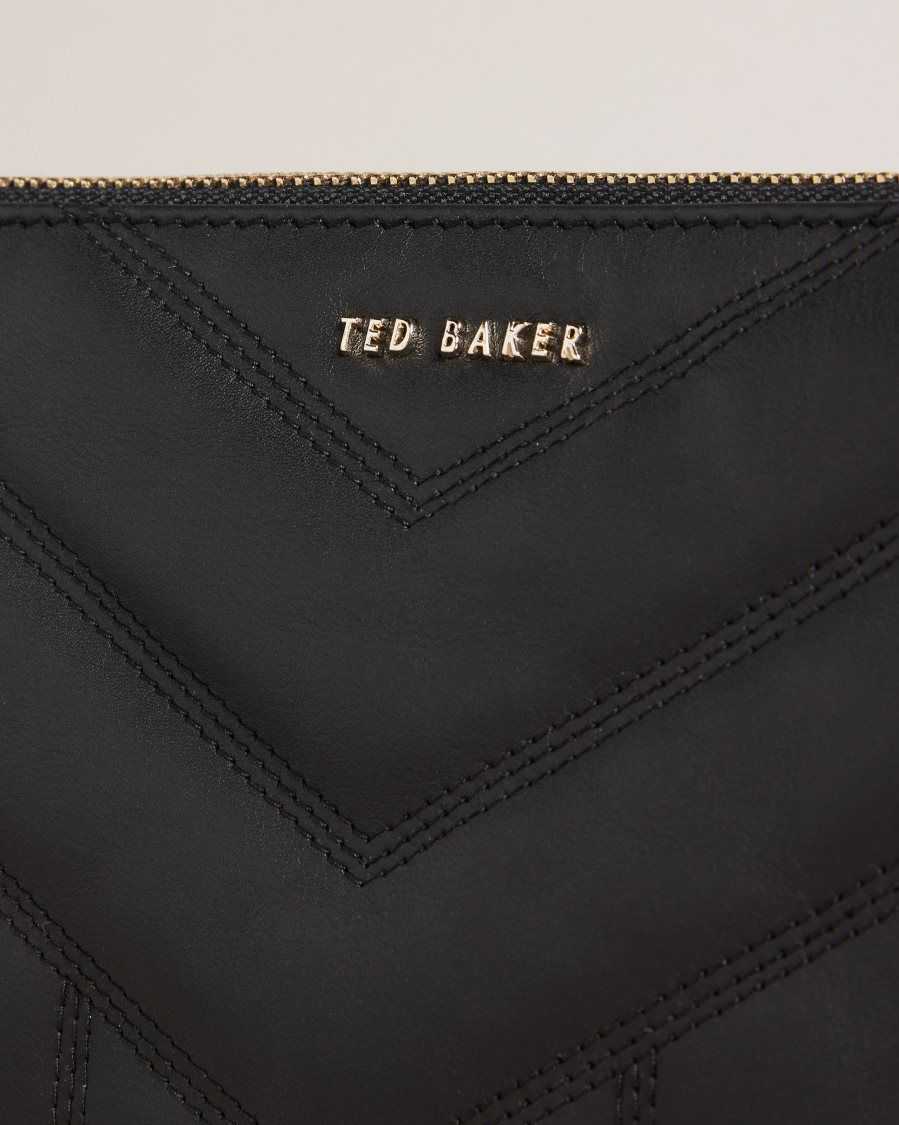 Ted Baker Ayasini Quilted Puffer Crossbody Bag Black | 9176528-ZG