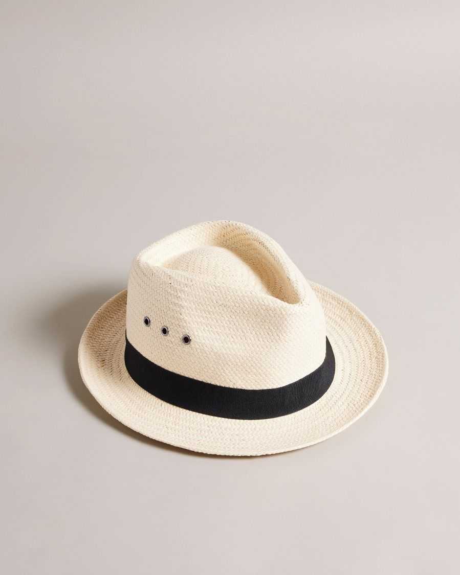 Ted Baker Aydinn Mens Straw Trilby Natural | 9302415-NU