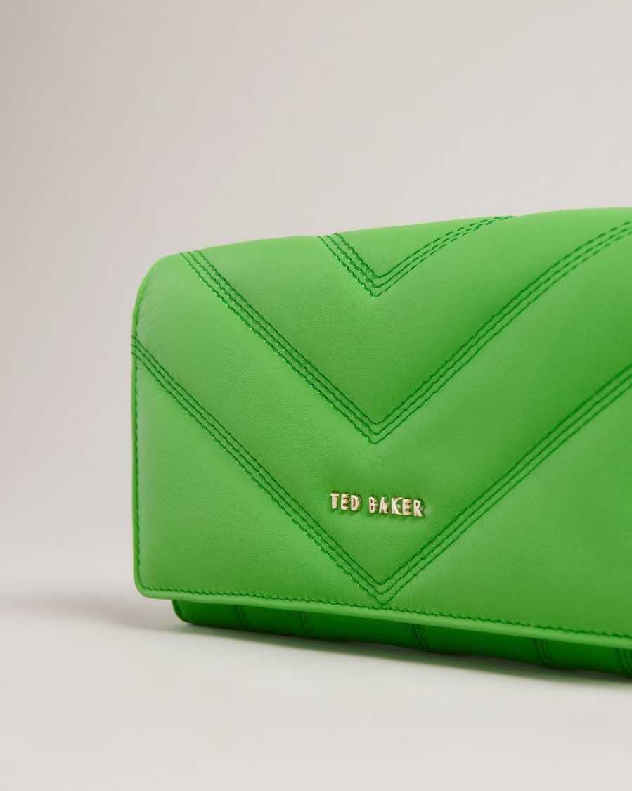 Ted Baker Ayve Leather Puffer Large Matinee Purse Green | 2478691-ZE