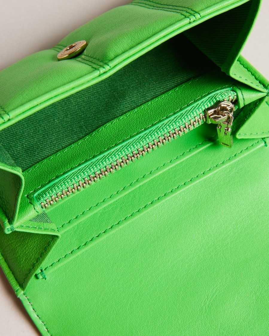 Ted Baker Ayvill Leather Puffer Small Matinee Purse Green | 4586290-DA