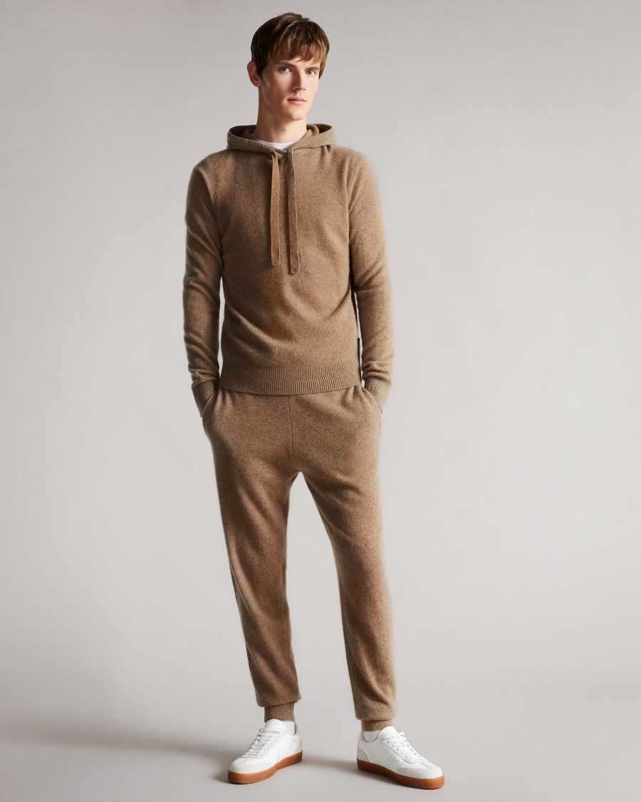 Ted Baker Bannks Cashmere Hoodie Brown | 0498617-XO