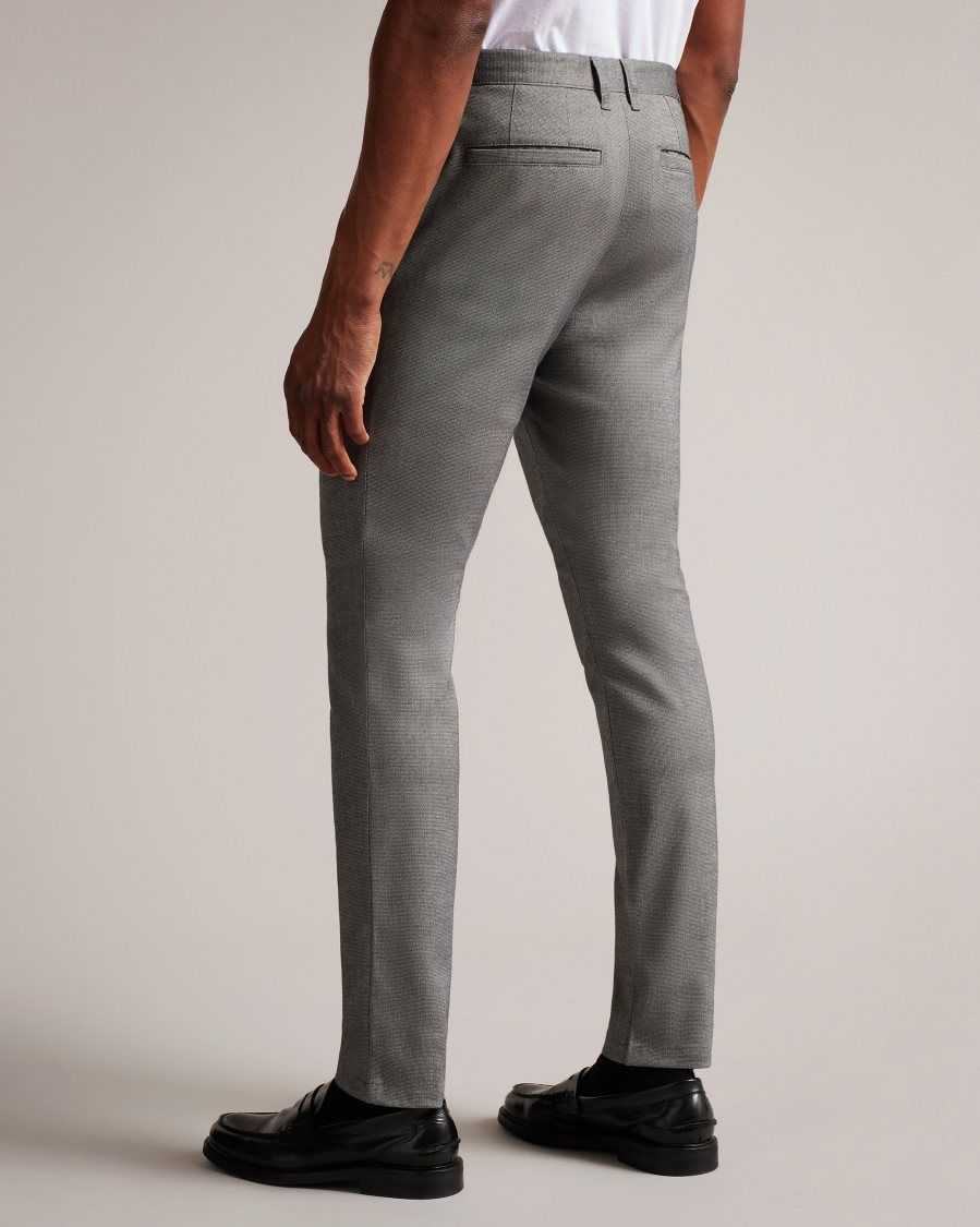 Ted Baker Baren Irvine Fit Textured Trousers Light Grey | 8256394-HL