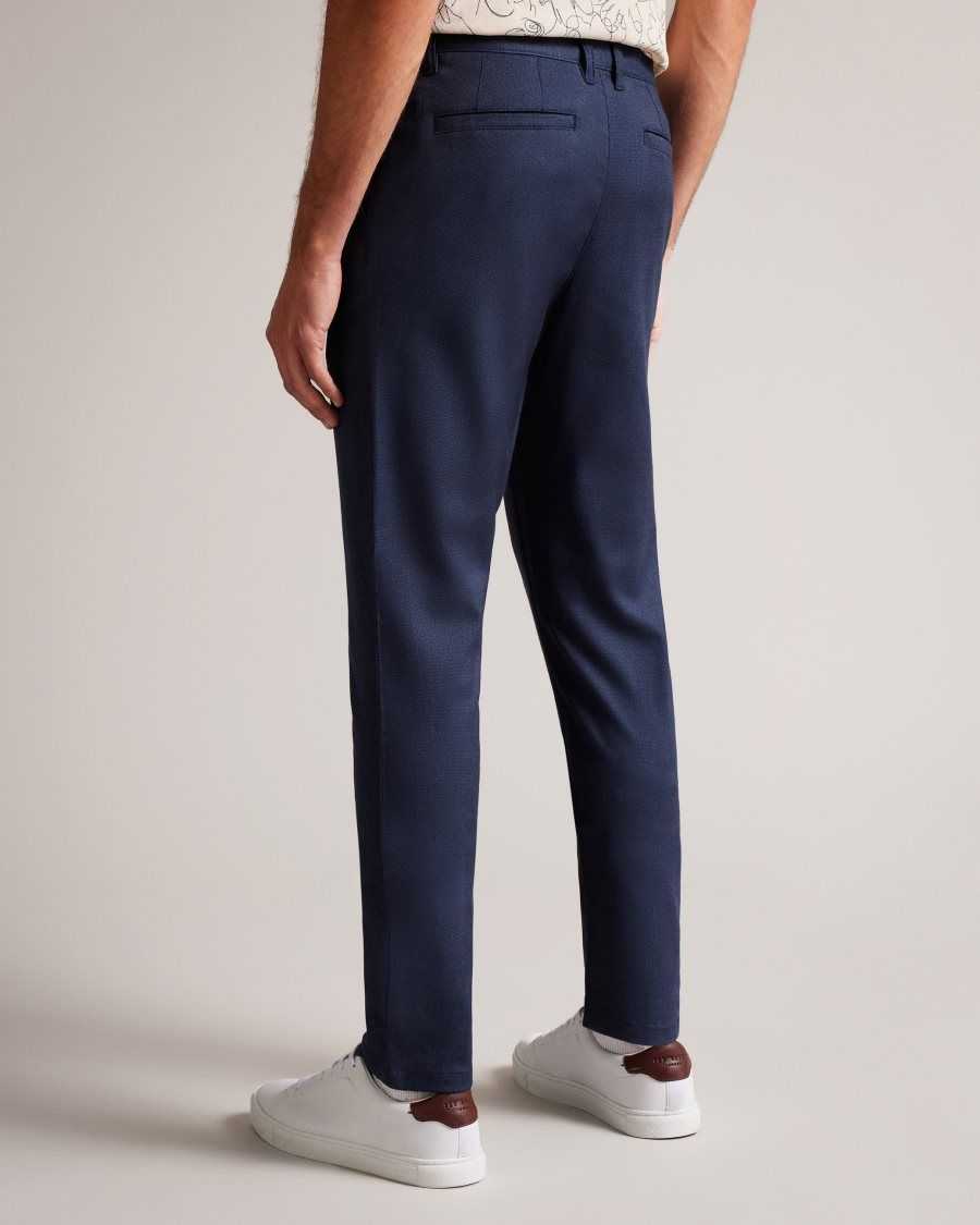 Ted Baker Baren Irvine Fit Textured Trousers Navy | 8510726-XU