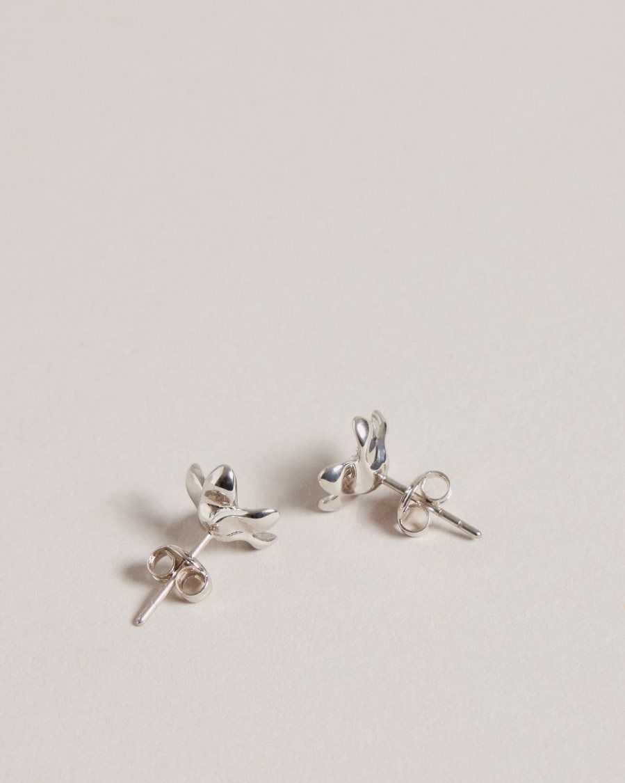 Ted Baker Beaauu Blossom Stud Earrings Silver Colour | 4820193-YP