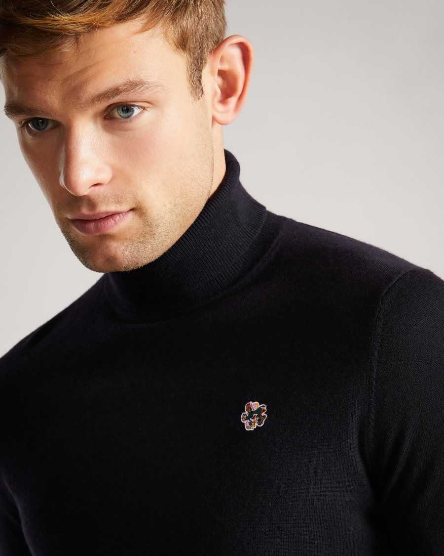 Ted Baker Beckton Merino wool roll neck Navy | 0749863-VZ