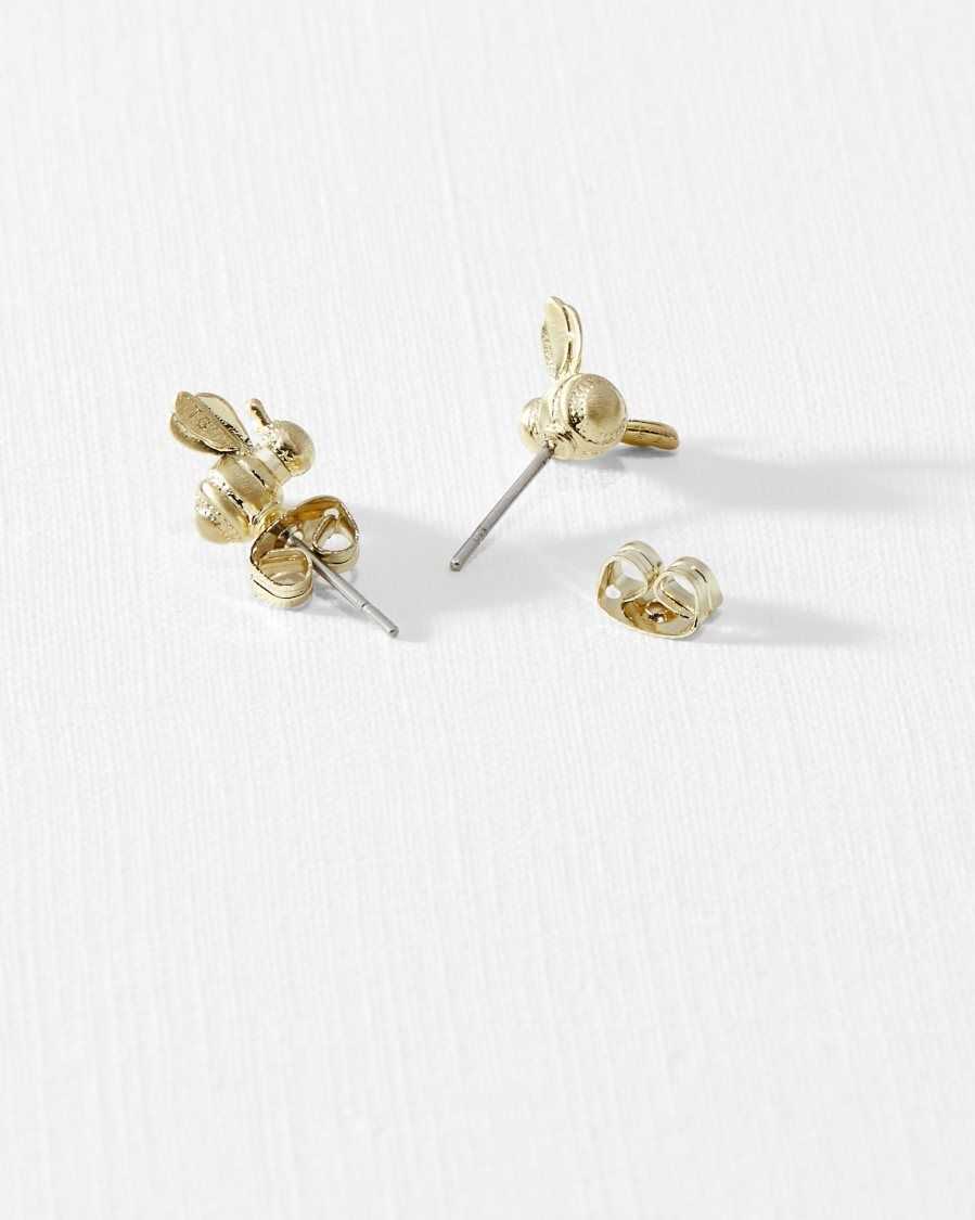 Ted Baker Beelii Bee Earrings Gold Colour | 0321689-DV