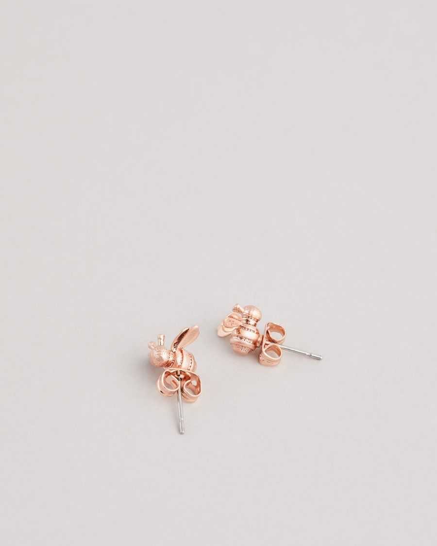 Ted Baker Beelii Bee Earrings Rose Gold Colour | 6435971-EC