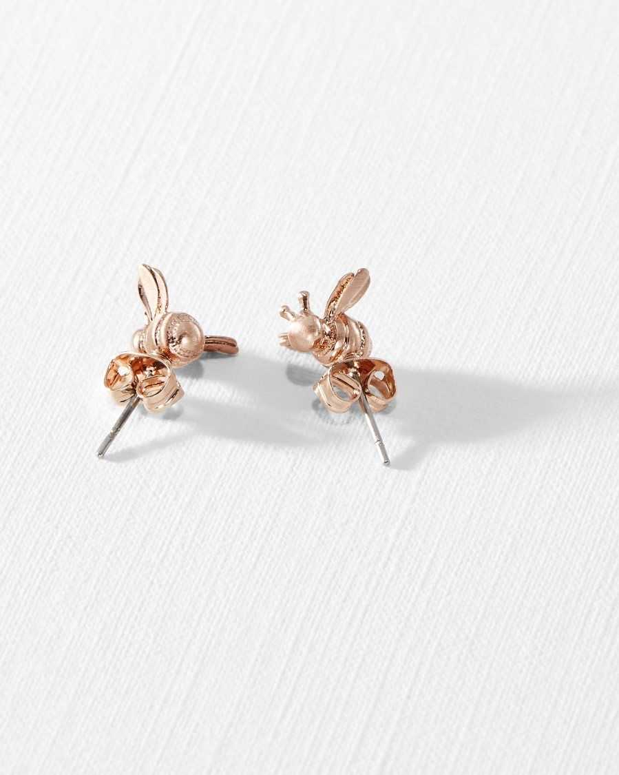 Ted Baker Beelii Bee Earrings Rose Gold Colour | 6435971-EC