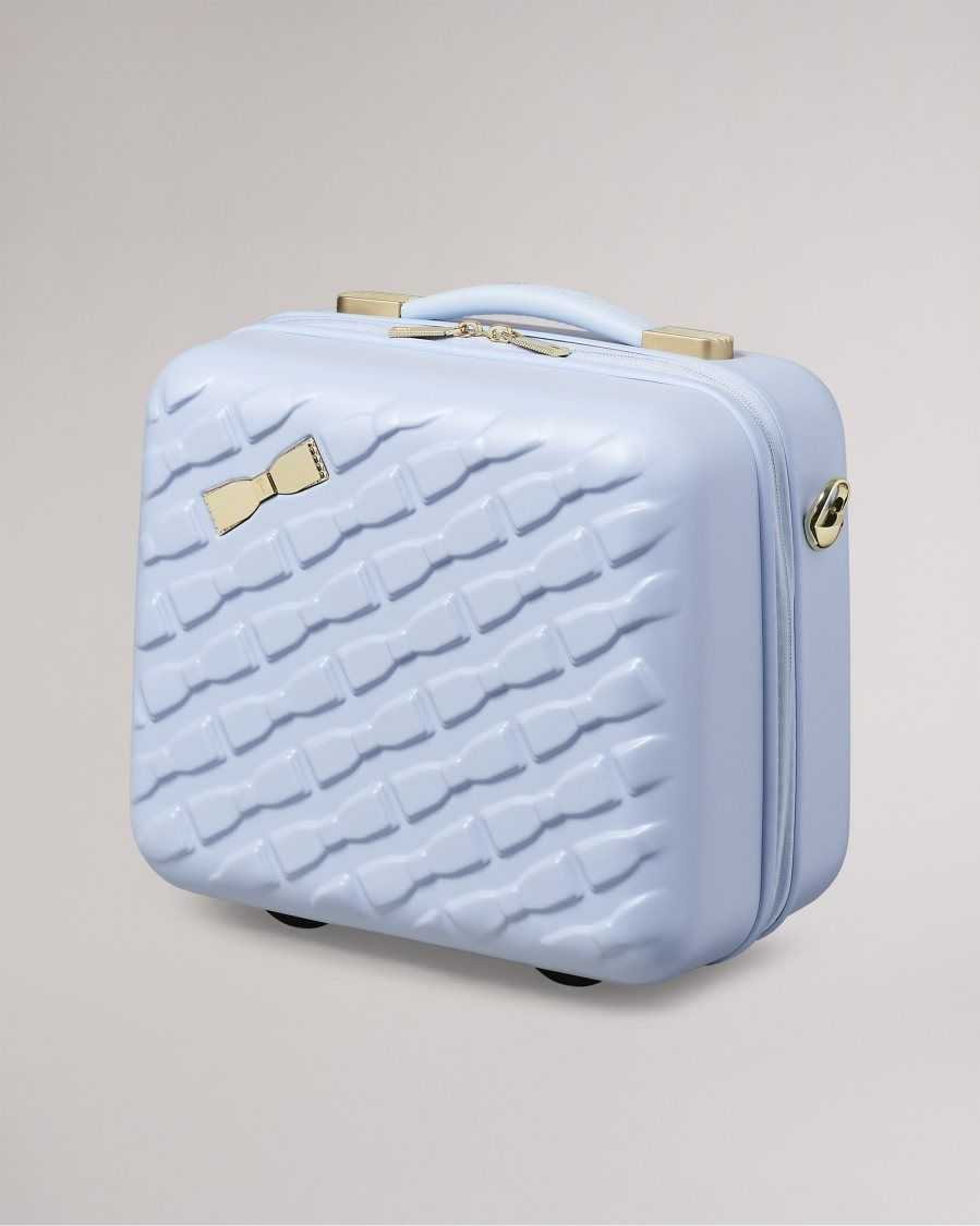 Ted Baker Beelle Bow Detail Vanity Case 31.5x34x19.5cm Pale Blue | 0945673-HN