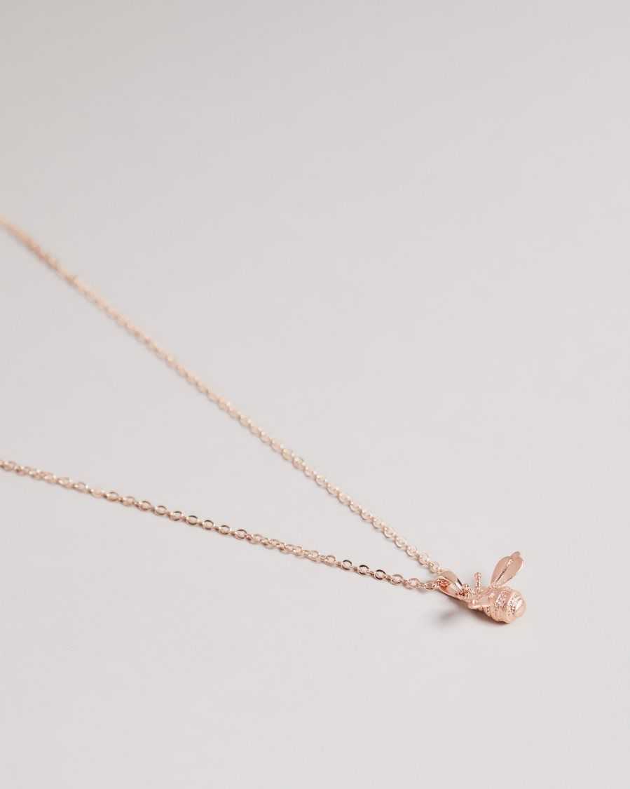 Ted Baker Bellema Bumble Bee Pendant Necklace Rose Gold Colour | 4516830-KR