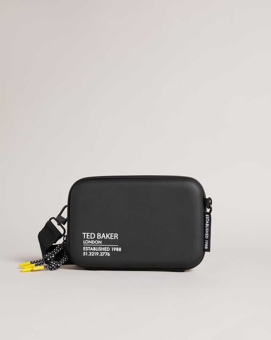 Ted Baker Bickin Rubberised Hard Case Bag Black | 0953847-CV