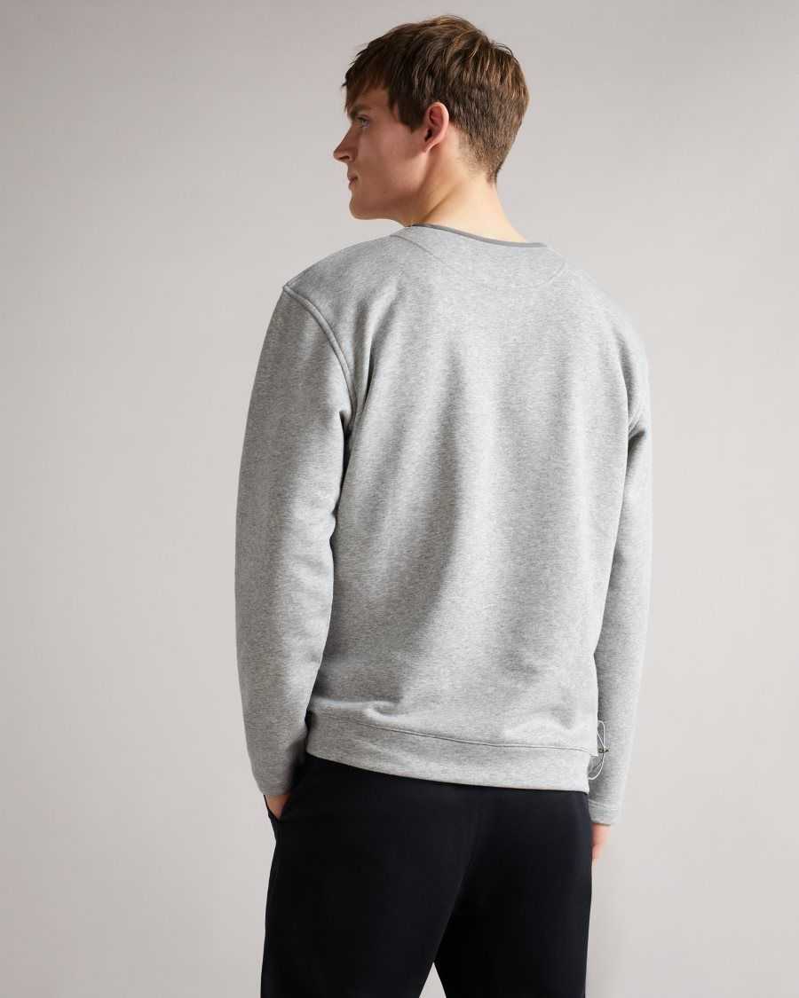 Ted Baker Birchin Sweatshirt With Pocket Grey-Marl | 6951438-WI