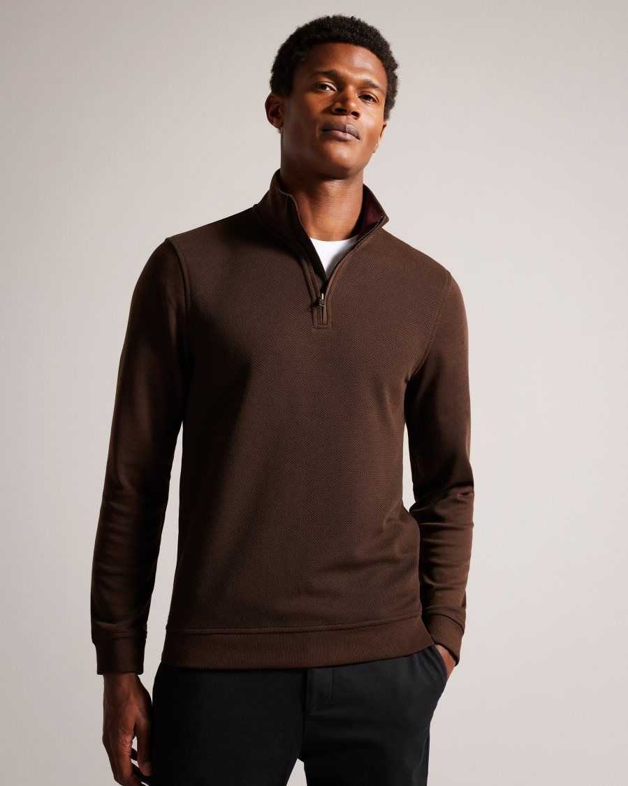 Ted Baker Bits Funnel Neck Pullover Brown | 5174920-WA