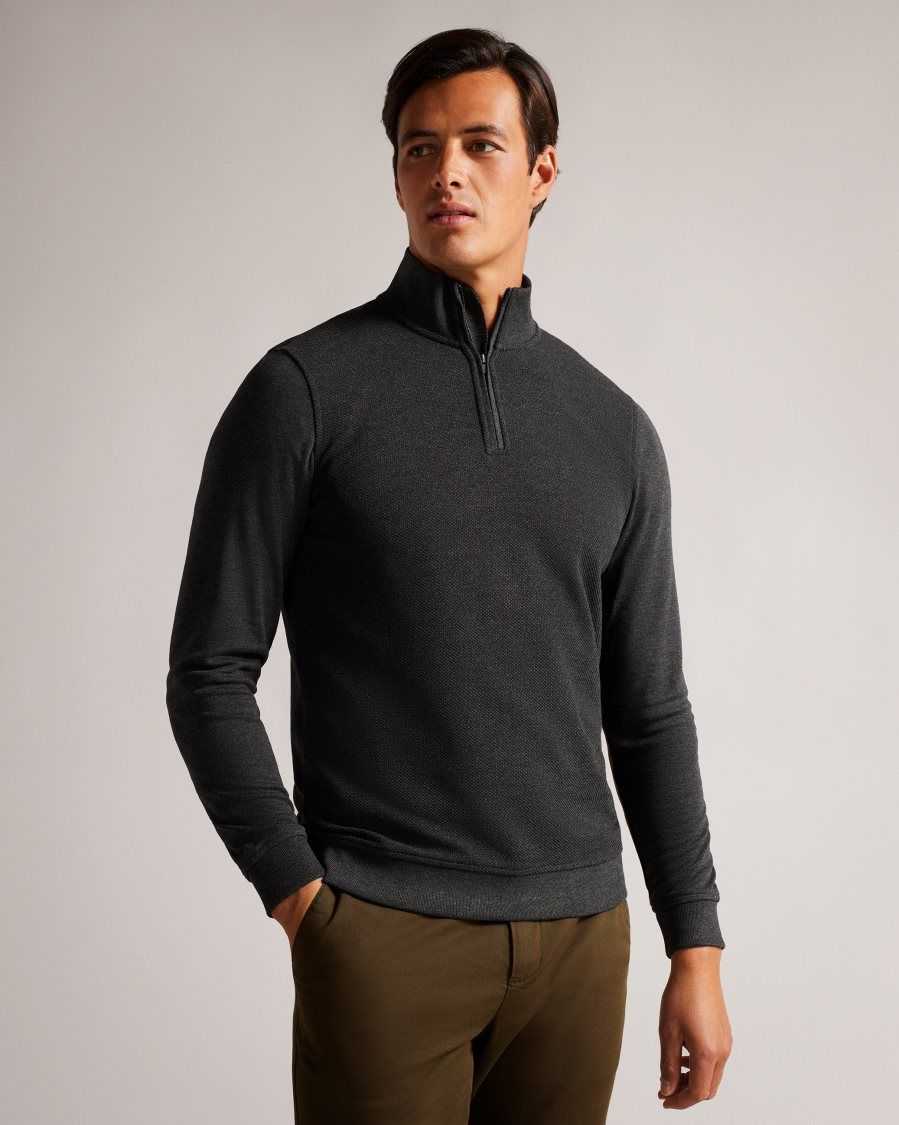 Ted Baker Bits Funnel Neck Pullover Charcoal | 4719362-QE