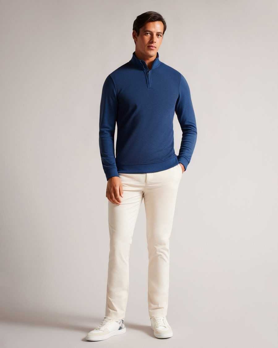 Ted Baker Bits Funnel Neck Pullover Medium Blue | 2134759-LR