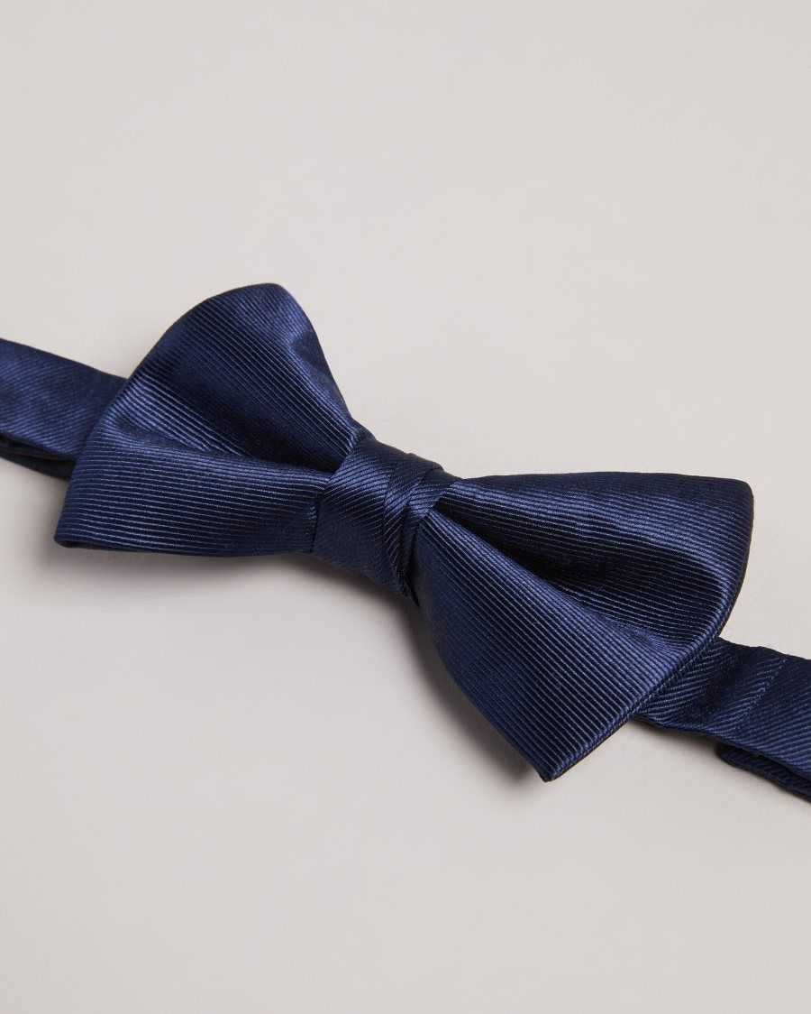 Ted Baker Blubow Plain Satin Bowtie Navy | 1470289-YU