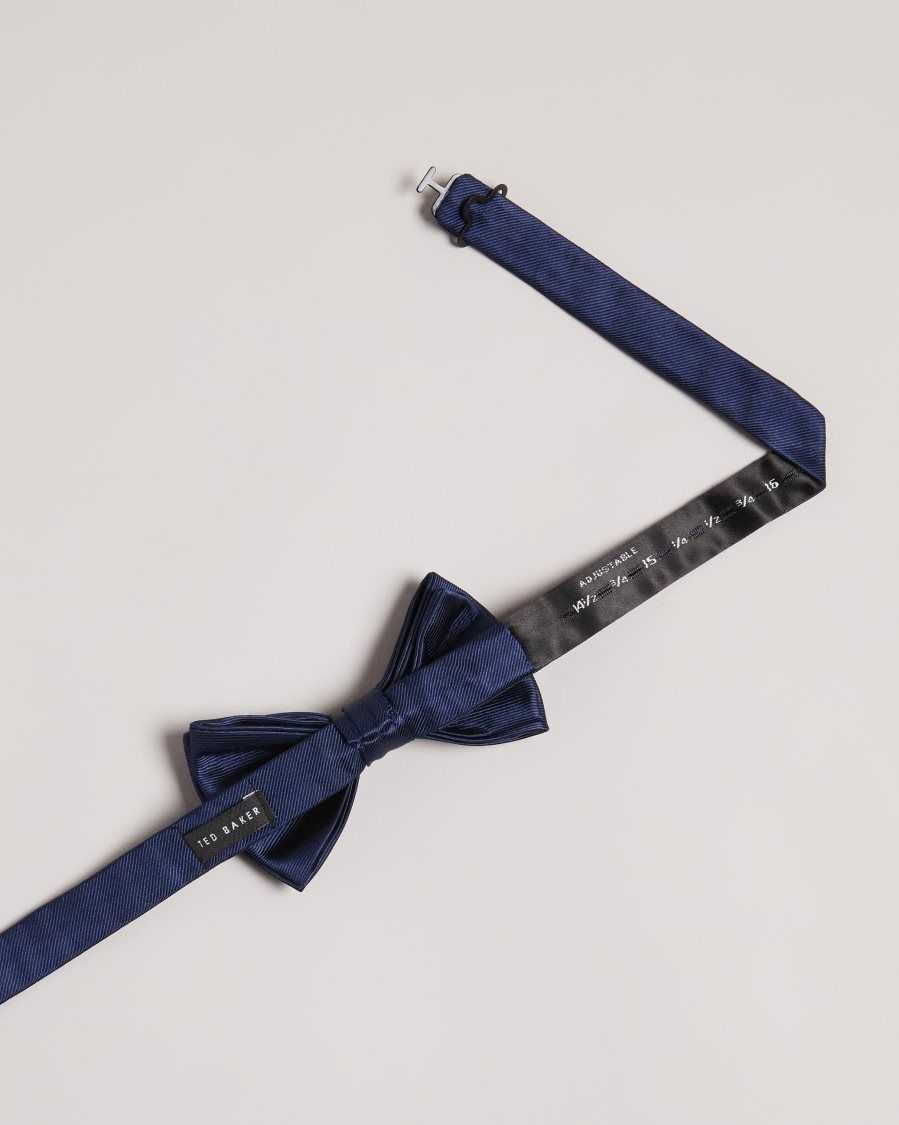 Ted Baker Blubow Plain Satin Bowtie Navy | 1470289-YU