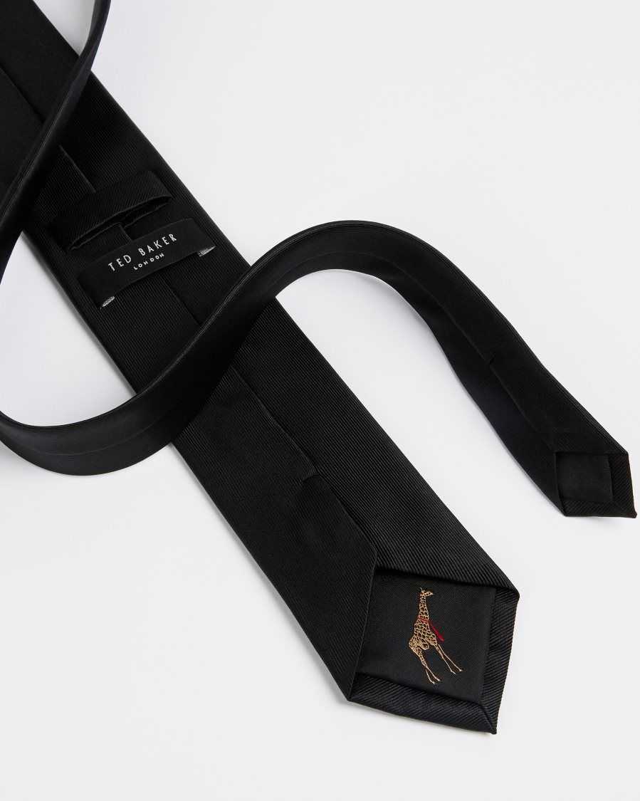 Ted Baker Blula Twill Silk Tie Black | 1532709-JX